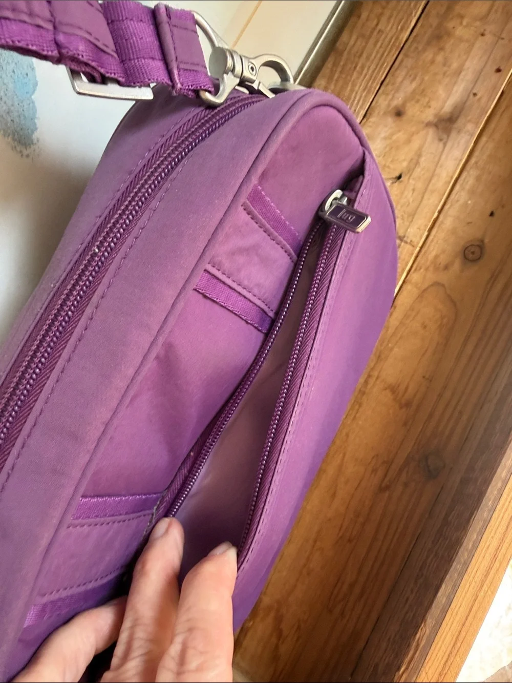 lug Quilted Violet Crossbody Bag